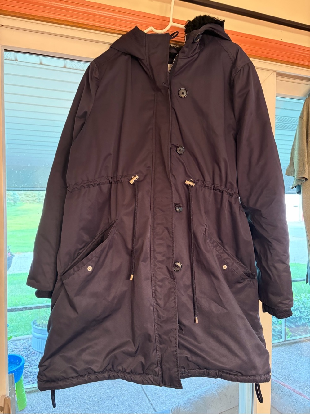 H&M Dark Navy Maternity Winter Coat